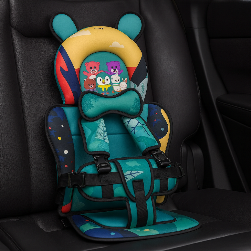 Komfortabelt babyrejsesæde med ergonomisk design, der støtter barnet optimalt på lange ture.