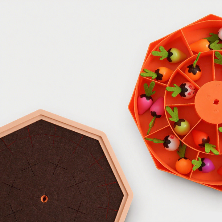 Farverigt magnetisk lærespil fra PlayPatch, hjælper børn med at lære former og styrke motorik.