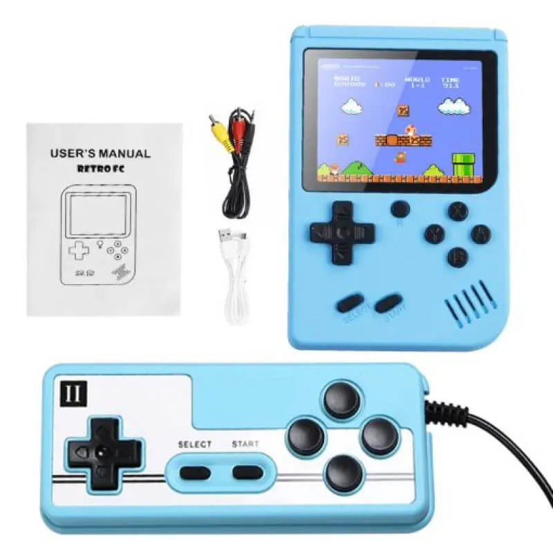 Klassisk håndholdt Gameboy-lignende konsol med 500 spil. Giver børns og familiens underholdning, og masser af nostalgi.