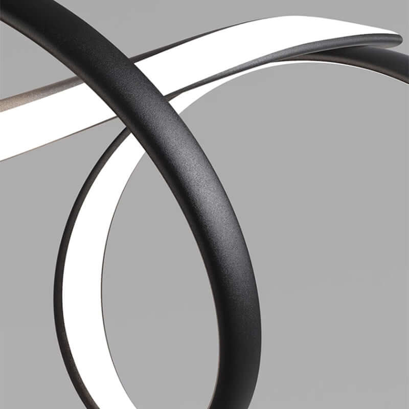 Moderne LED-lysekrone - Sort