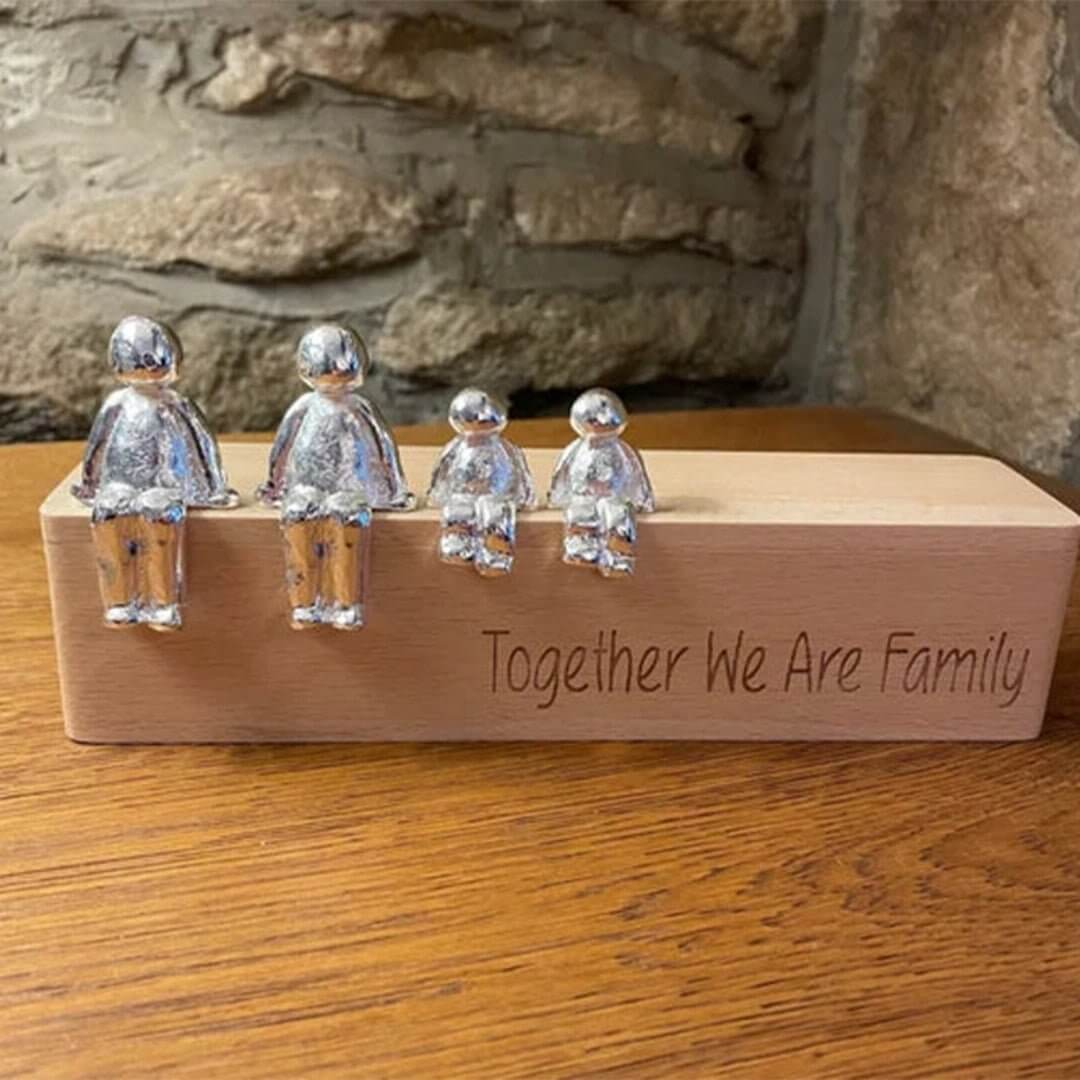 Familiestatue Enhed Sølv