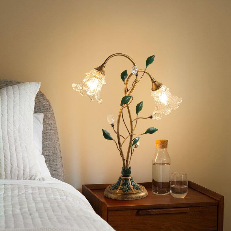 Blomsterbordlampe i vintagestil 45x55cm