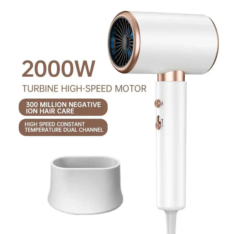 2400W Hårtørrer med Ion-Teknologi - Hurtigtørrende