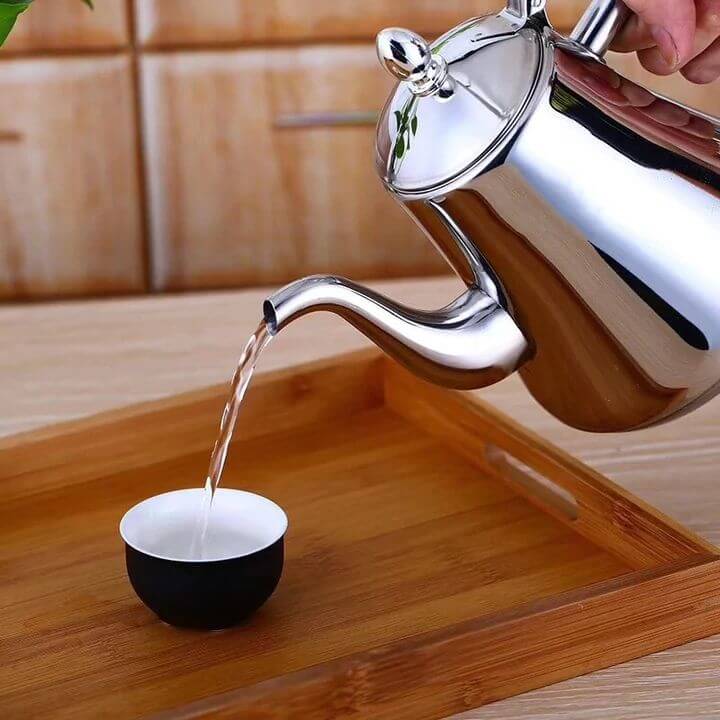 Induktionskedel i rustfrit stål med filter