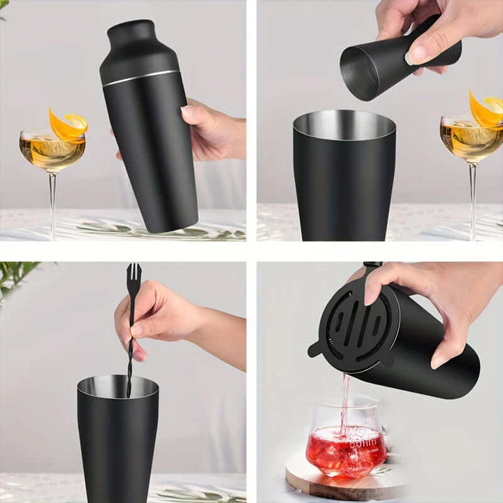 Professionelt cocktail-sæt i rustfrit stål