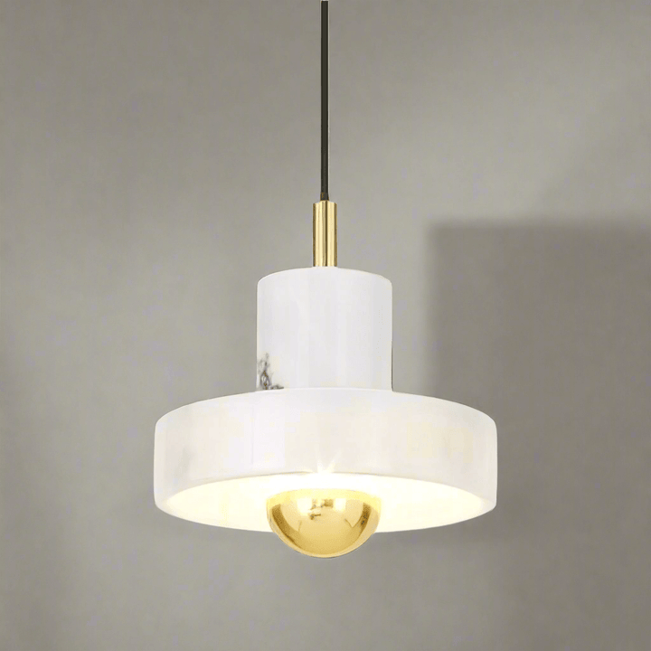 Marmor Pendellampe med Integreret LED-Lys