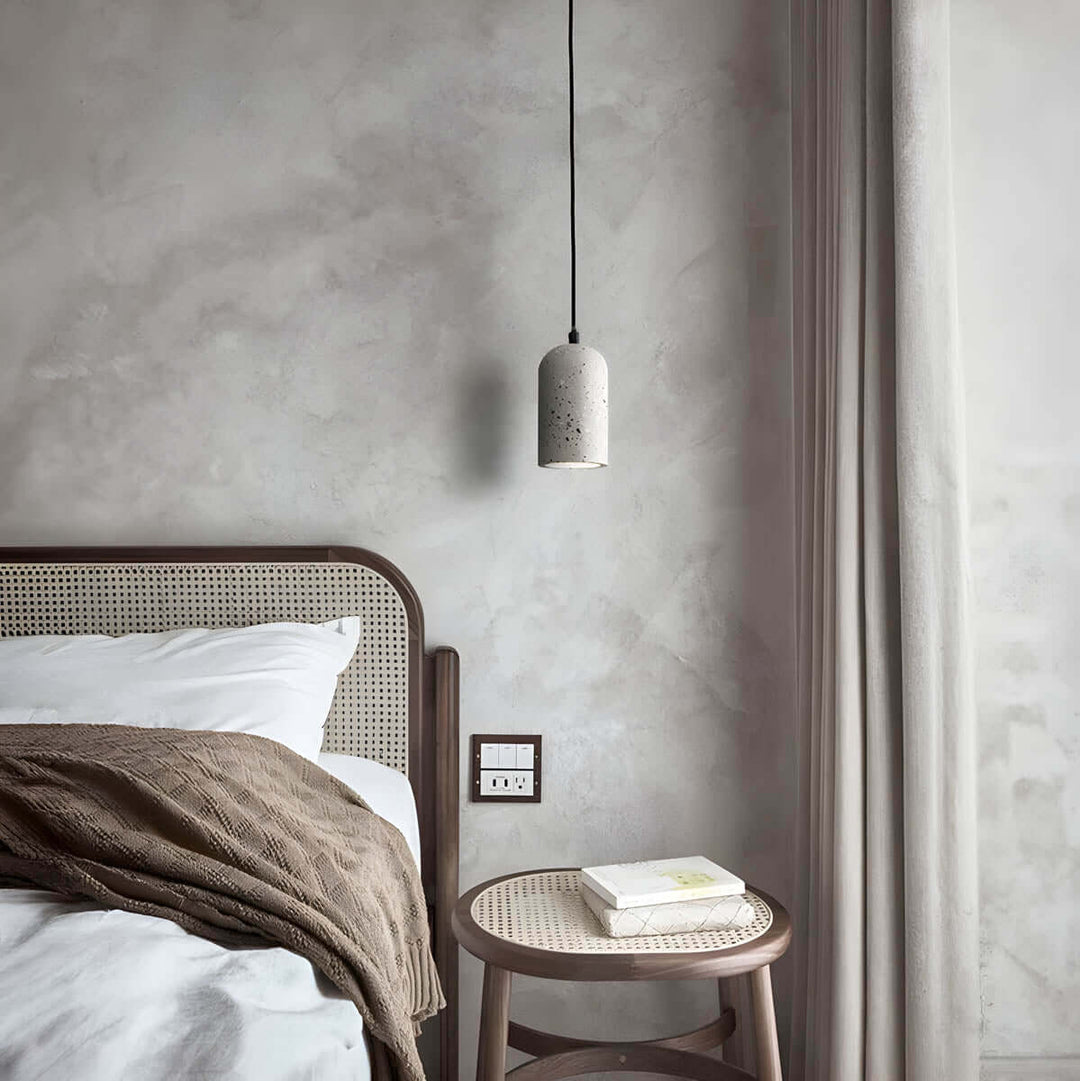 Minimalistisk beton pendellampe til stuen