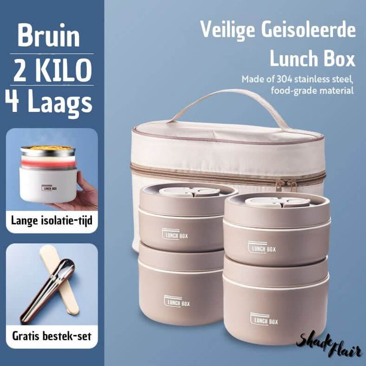 Isoleret madkassesæt i rustfrit stål - LunchMate
