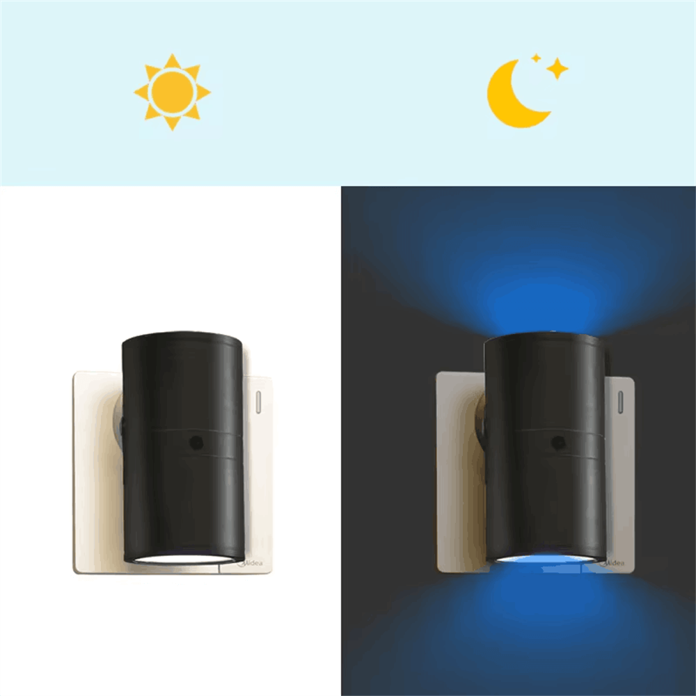 LED-natlys med sensor, varmt hvidt
