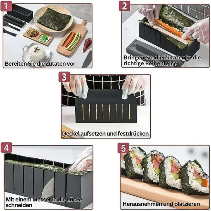Komplet Sushi Sæt til Hjemmebrug med Skabeloner