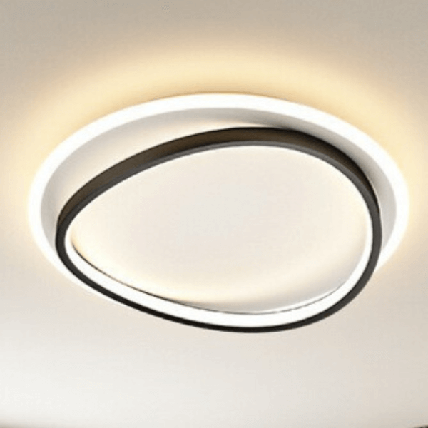 Minimalistisk LED loftlampe i sort-guld