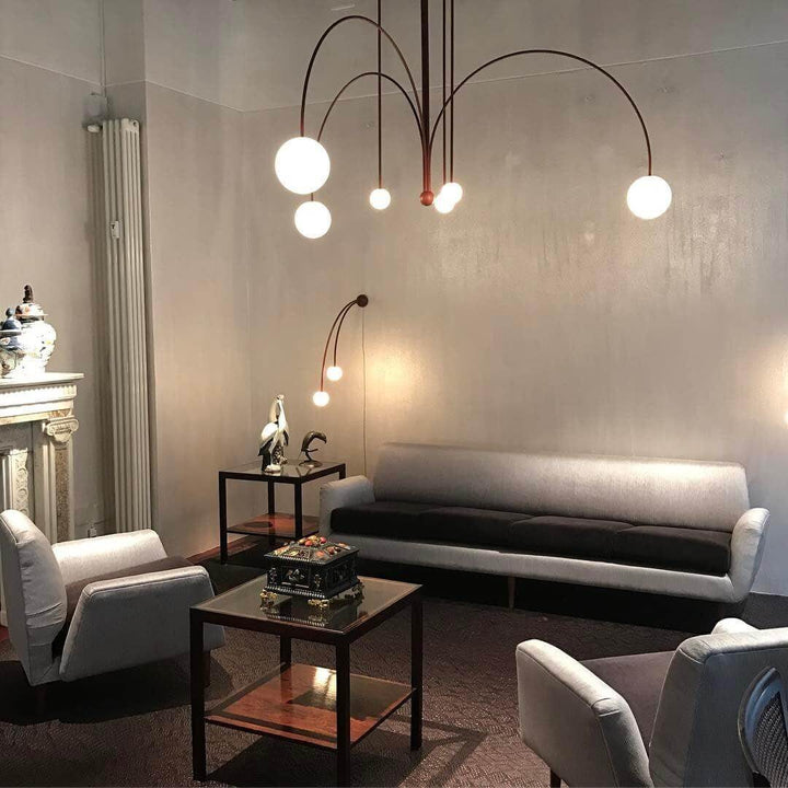 Elegant Glas & Metal Pendel Lampe
