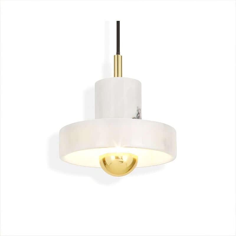 Marmor Pendellampe med Integreret LED-Lys