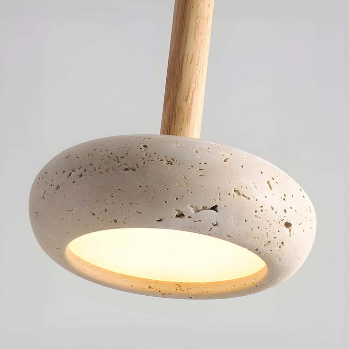 Travertin Natursten Pendellampe 15cm