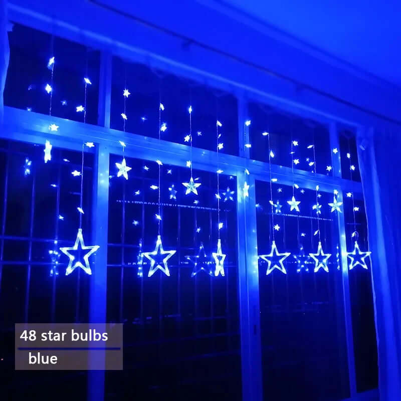 LED Stjernegardinslyskæde 3x3m Varm Hvid
