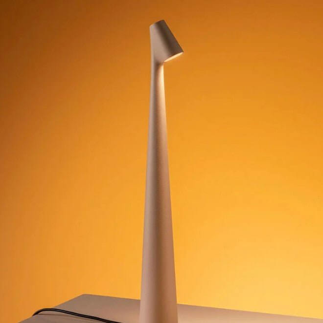 Bærbar LED-bordlampe, dæmpbar, i aluminium