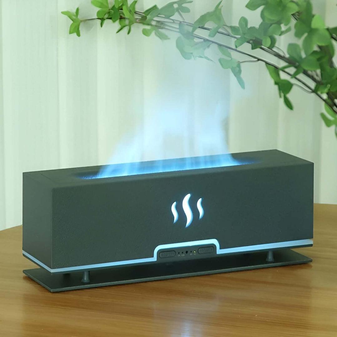 3-i-1 Aroma Diffuser Luftfugter med Flammerlys