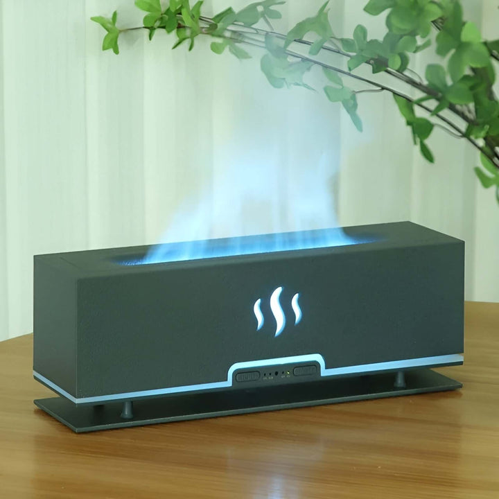 3-i-1 Aroma Diffuser Luftfugter med Flammerlys