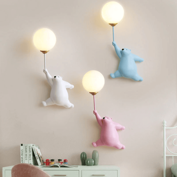 LED-væglampe med bjørnedesign til børneværelset