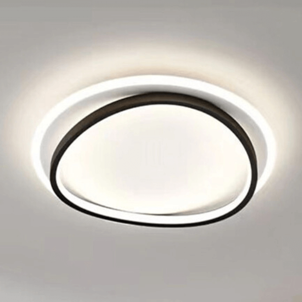 Minimalistisk LED loftlampe i sort-guld