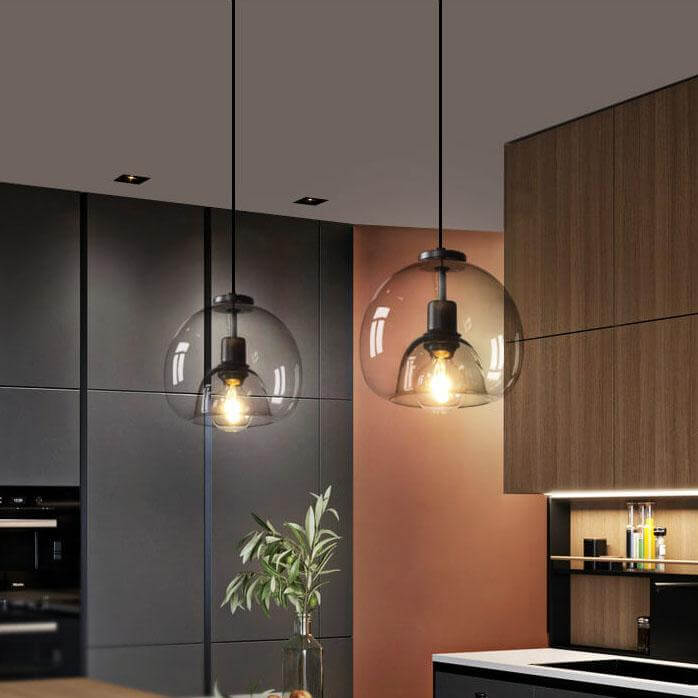 Mundblæst Glas Loftslampe