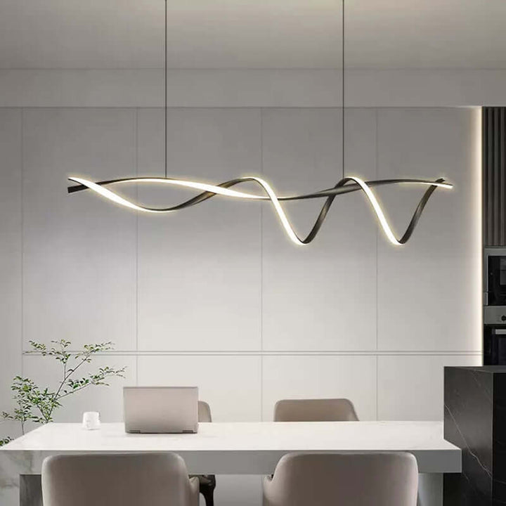 Moderne LED-lysekrone - Sort