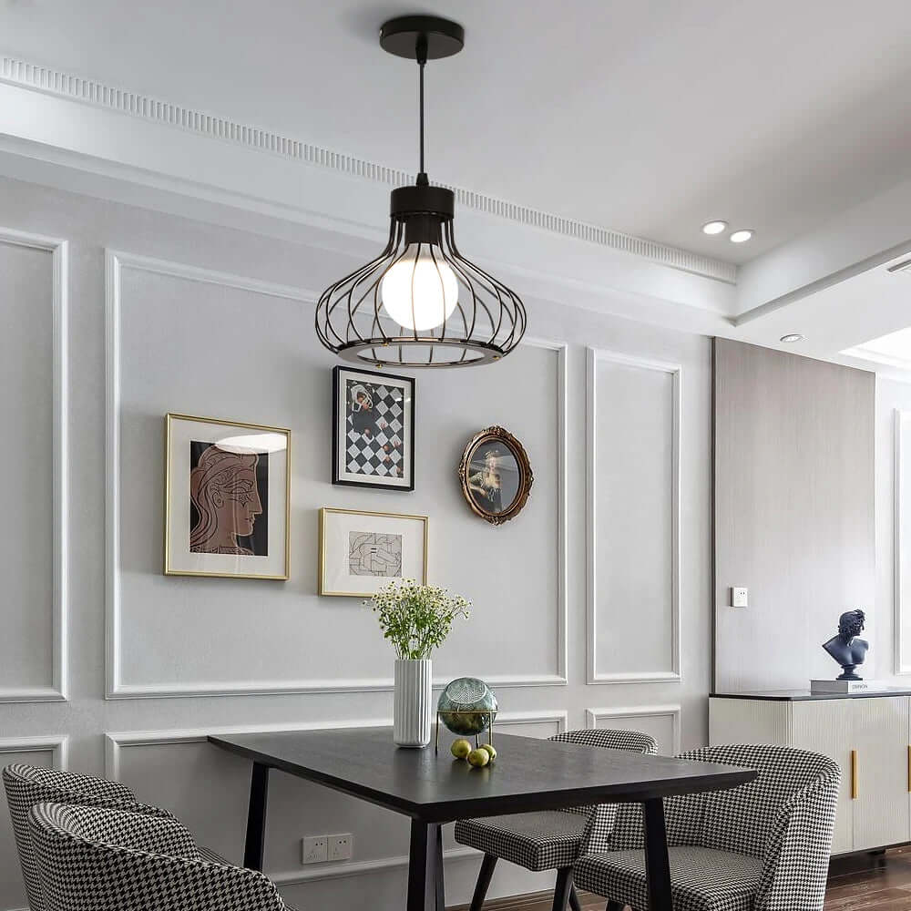 Moderne loft stil metal pendellampe