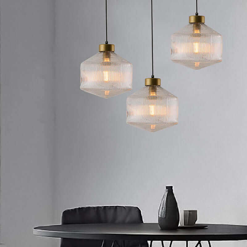Moderne Tromle Glas Pendellampe Ø 25cm