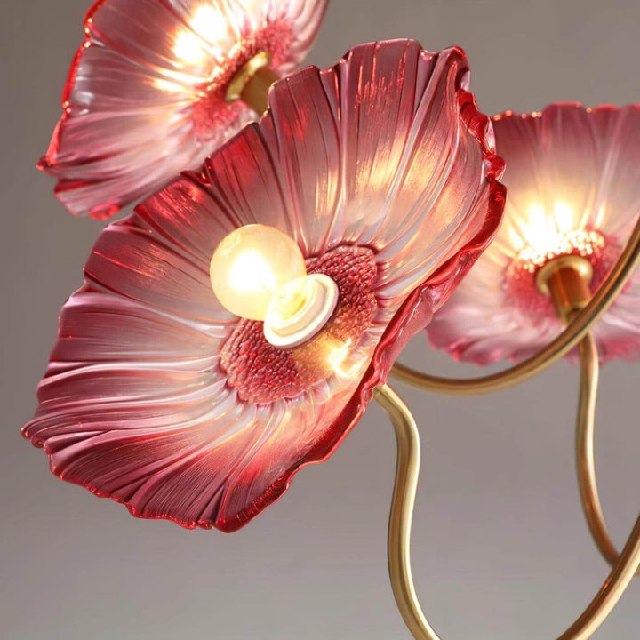Blomsterkrone Lysekrone i Mælkeglas
