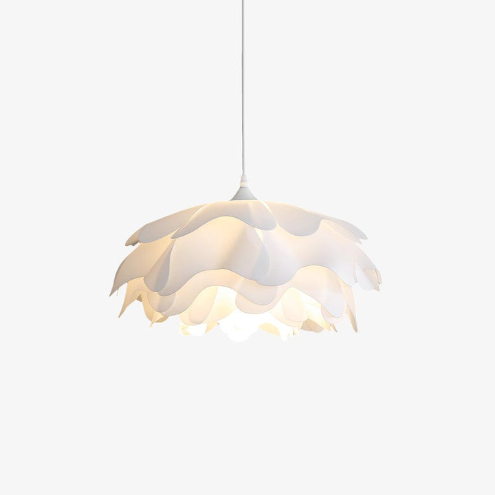 Hvid blomster LED pendellampe