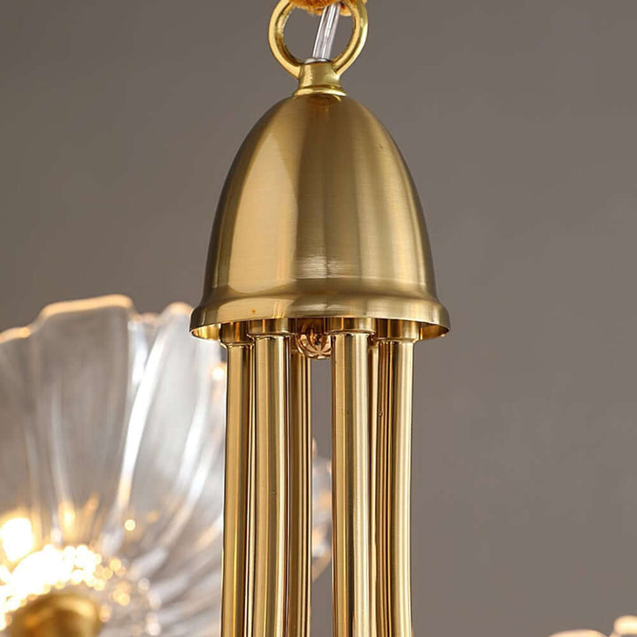 Moderne Glas Lysekrone med Lotusblomst Design