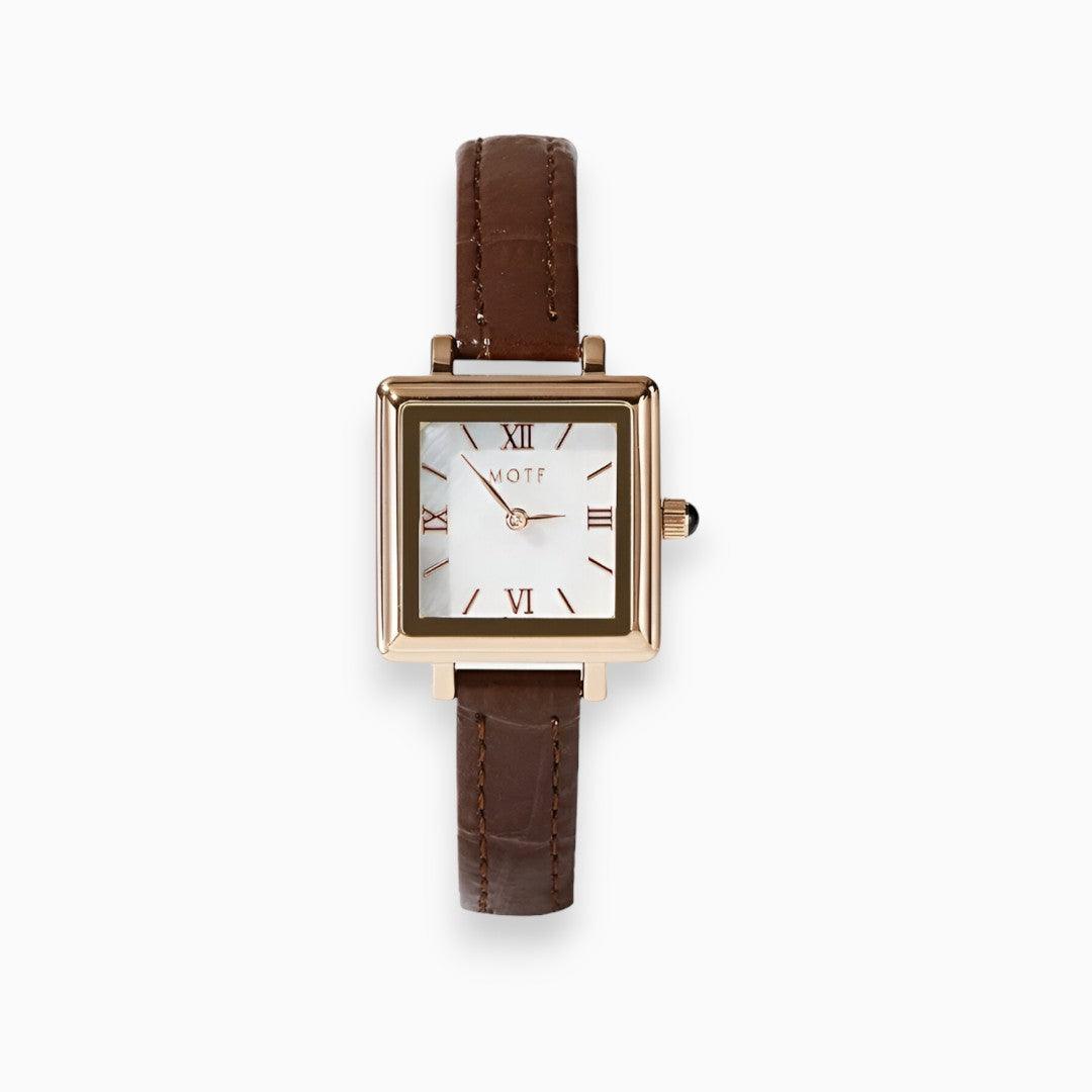 Abrikos Firklant Armbåndsur - Elegant Stil