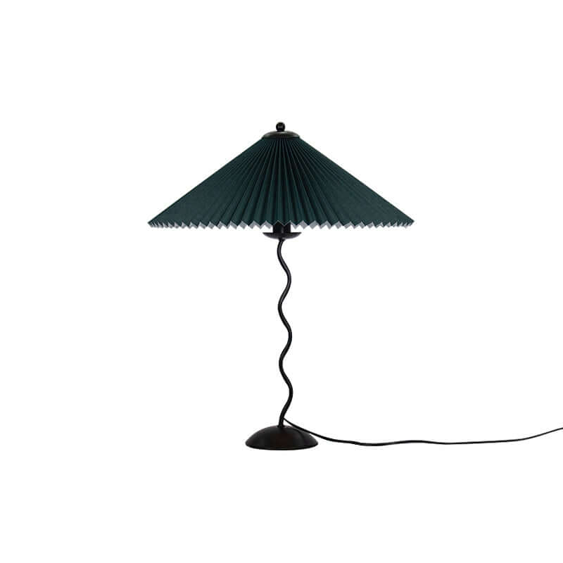 Moderne bølget desigbordlampe i metal