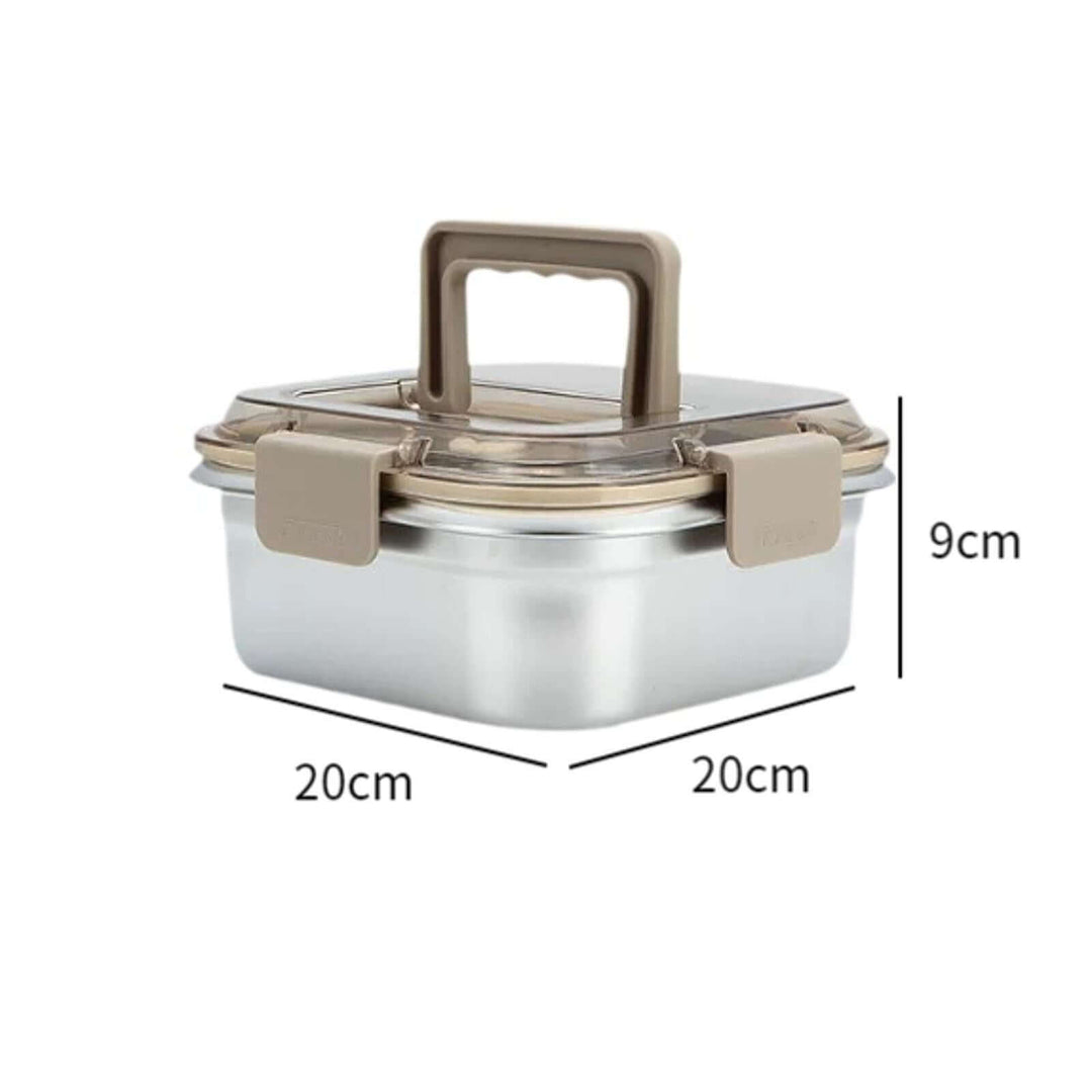 1600ml transportabel madkasse i rustfrit stål