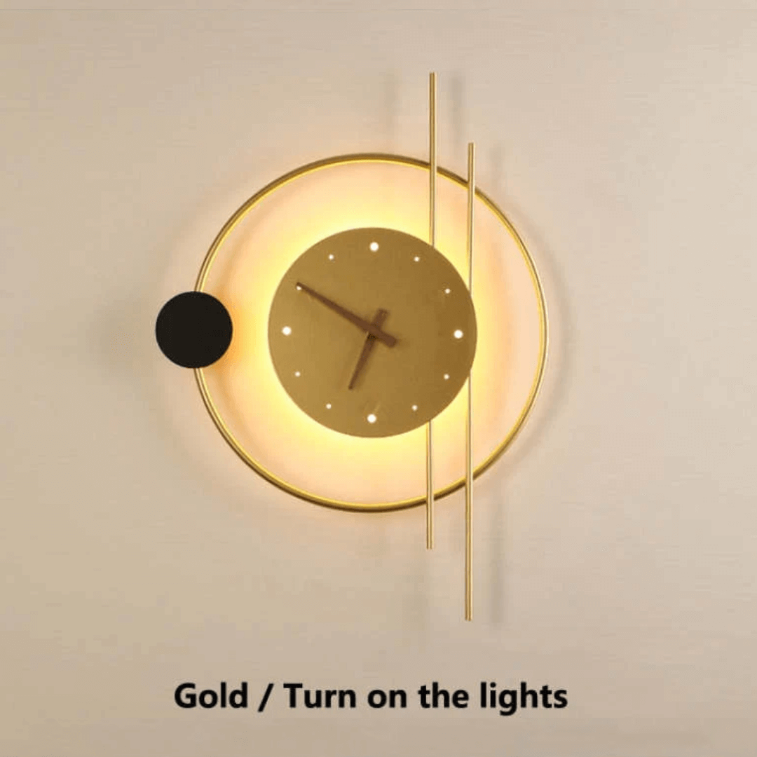 LED Vægur med Belysning, Moderne Design