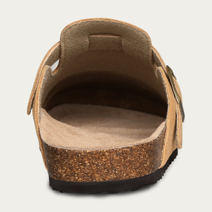 Abrikosfarvede dameclogs med ergonomisk komfort, ideel som let og luftig sommersko.