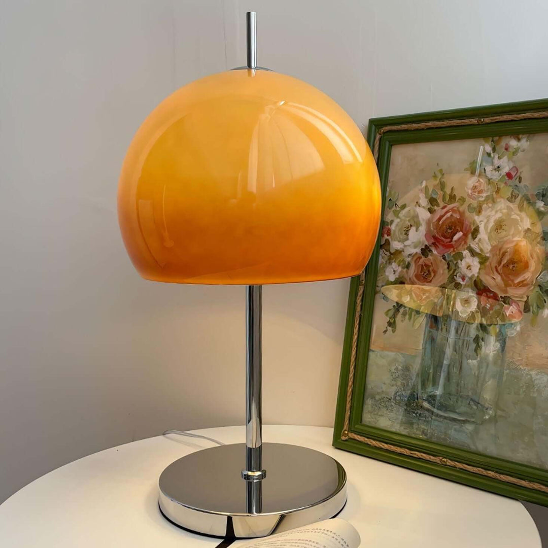 Svamp Design Bordlampe Glas Ravfarvet