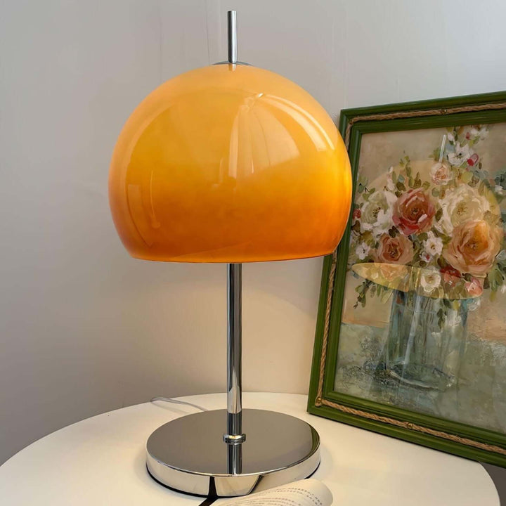 Svamp Design Bordlampe Glas Ravfarvet