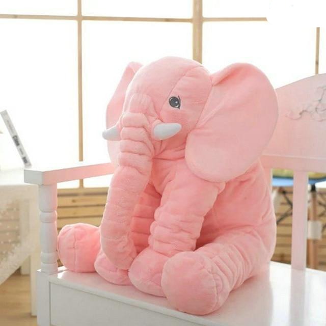 Elefant legetøj og babypude i ét. Det ultimative bløde plysdyr til søvn og leg for småbørn.