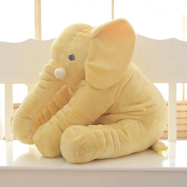 Plys babyelefant pude; et trygt og blødt krammedyr og støtte til søvn for din baby.