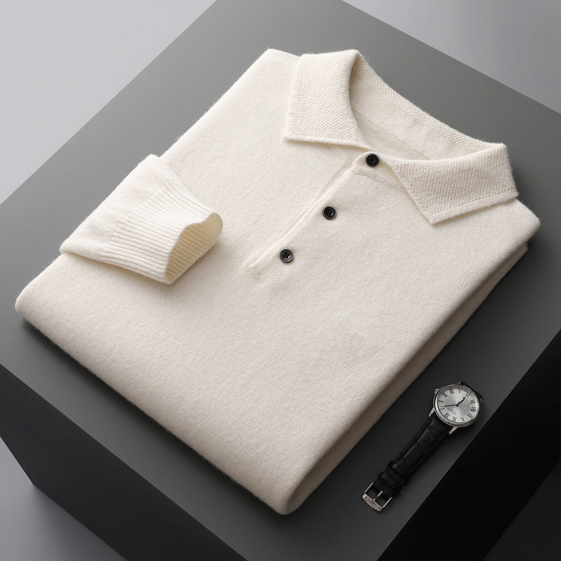 Blød, langærmet herrepoloshirt i klassisk stil, perfekt til alsidig hverdagsbrug og efterår.