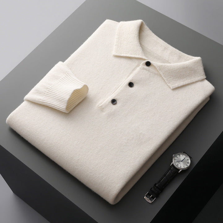 Blød, langærmet herrepoloshirt i klassisk stil, perfekt til alsidig hverdagsbrug og efterår.