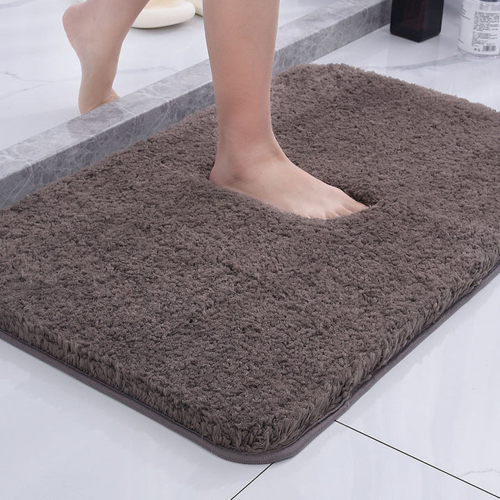 Lækker blød og hurtigtørrende badeværelsesmåtte i mikrofiber. Perfekt til et moderne badeværelse.