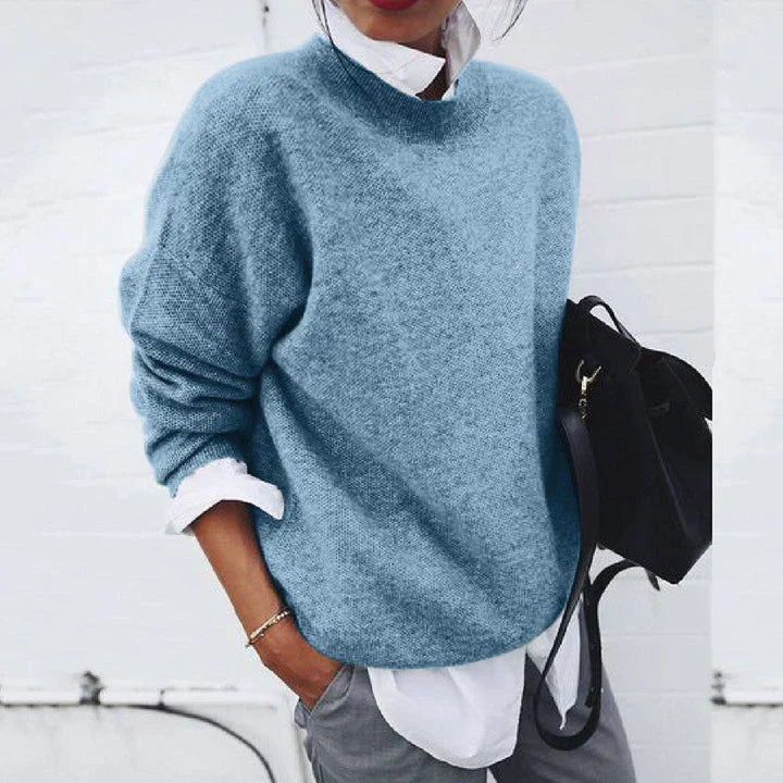 Elegant og blød damestriktrøje, perfekt til hverdagsbrug. Oversized sweater med moderne design og høj komfort.