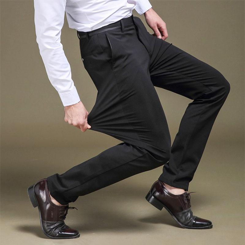 Sorte komfortable herrebukser med stretch. Pæne til enhver lejlighed & herremode.