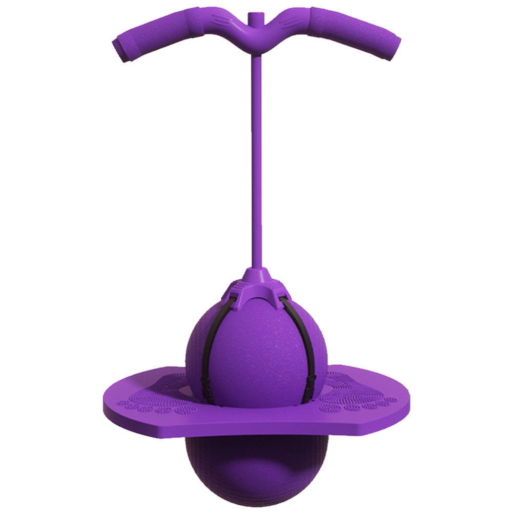 Børn morer sig med BounceBuddy hoppepinde i forskellige farver