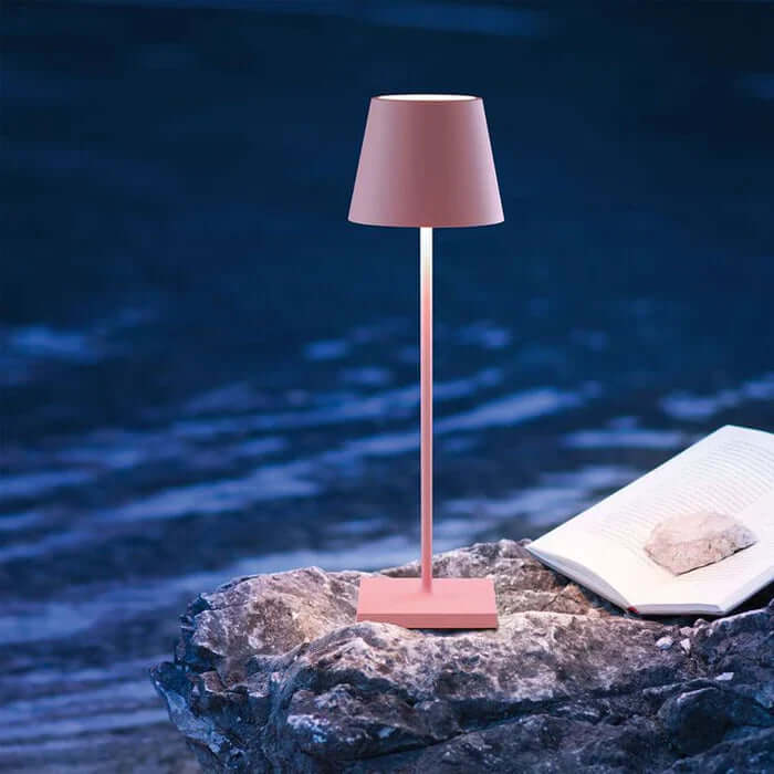 Dæmpbar LED Bordlampe, 38cm, Genopladelig & Touch