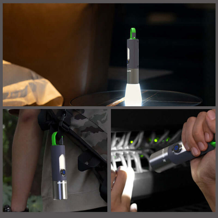 Genopladelig LED Lommelygte, Zoombar