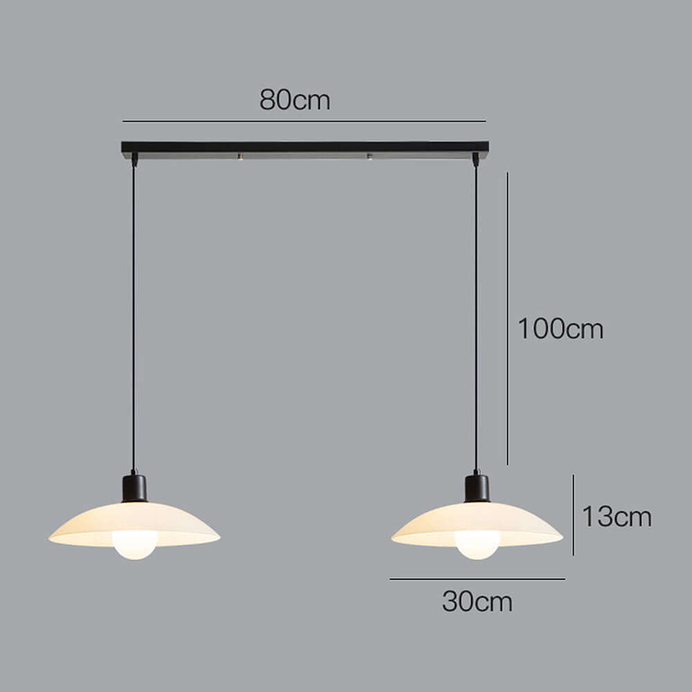 Minimalistisk Pendellampe i Hvidglas