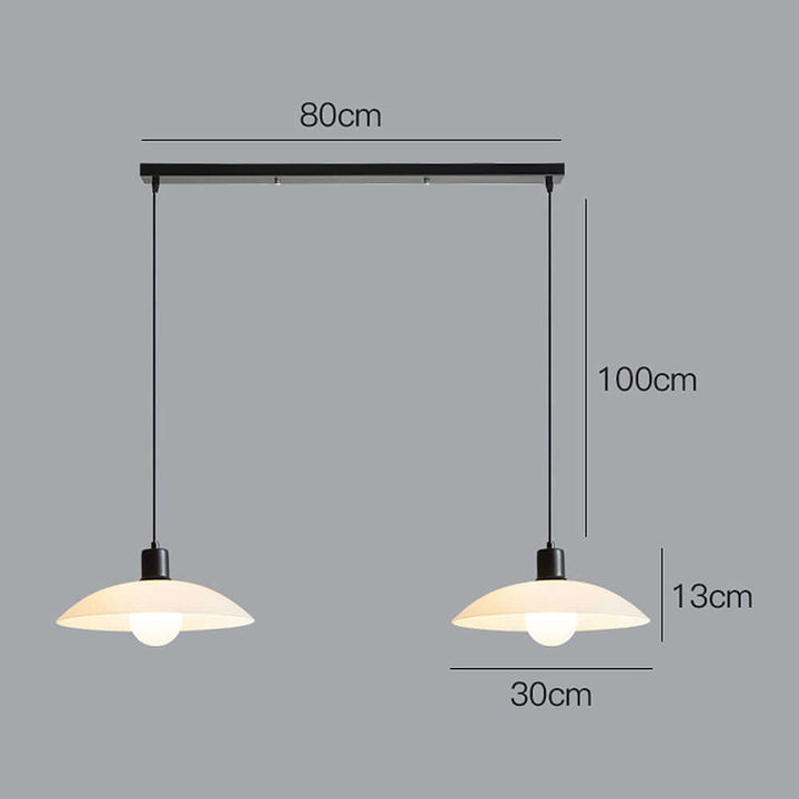 Minimalistisk Pendellampe i Hvidglas